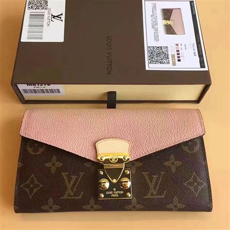 louis vuitton monogram wallet pink inside|trifold louis vuitton wallet.